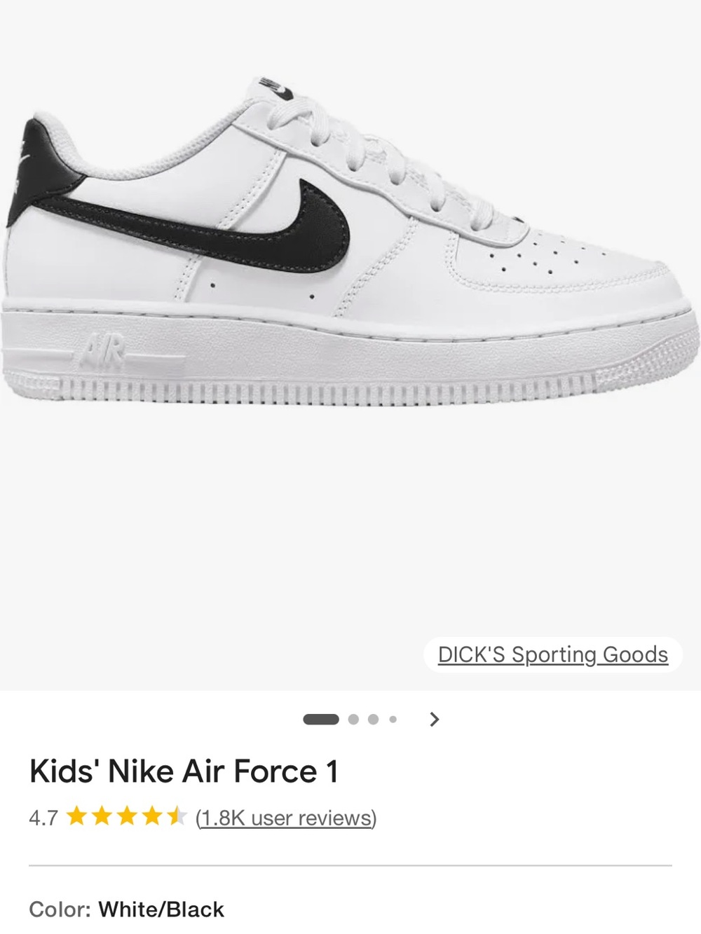 Nike Air Force 1 Low-Top Leather Sneaker